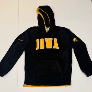 Iowa Hawkeyes Columbia Black Hoodie with Yellow Iowa Design